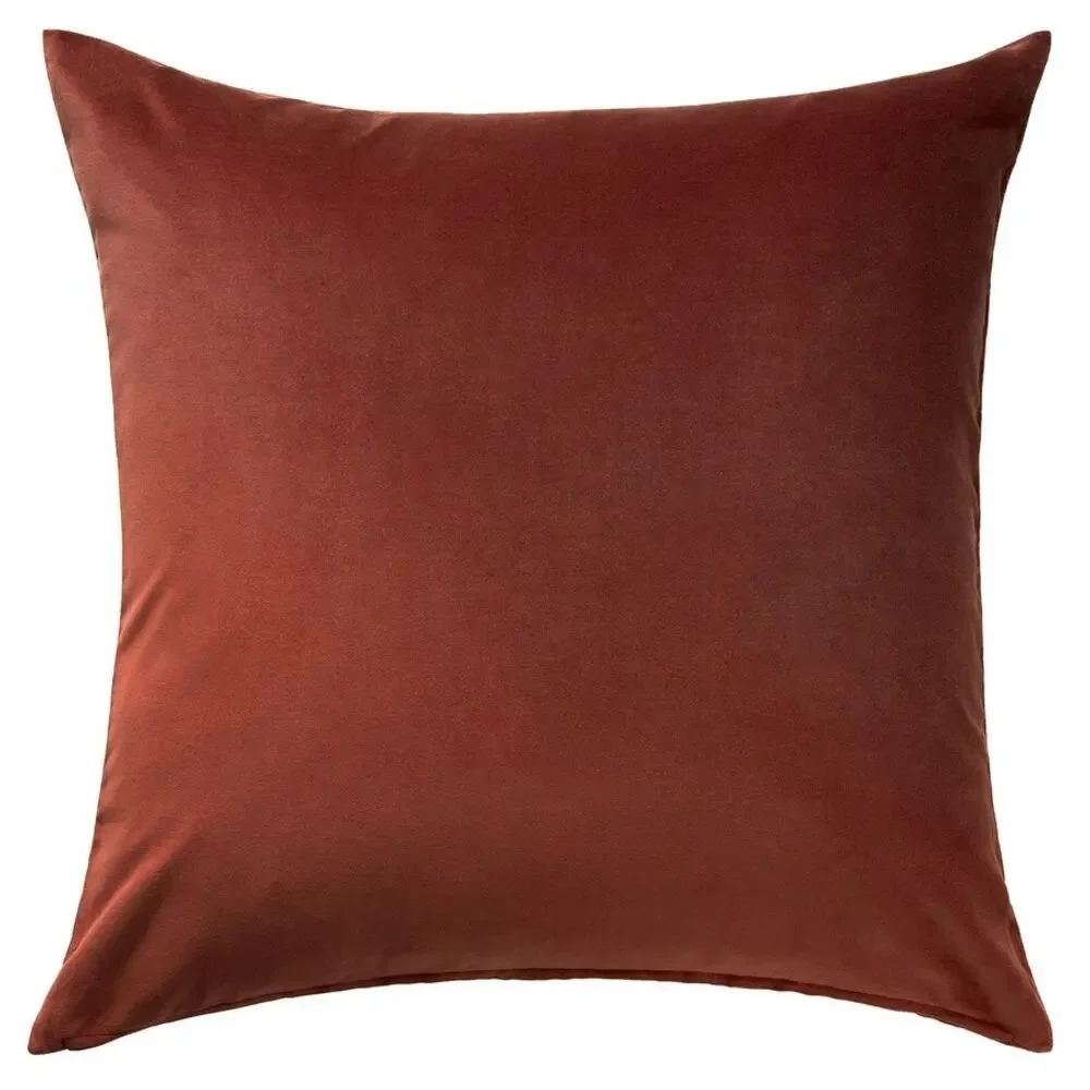 IKEA Rust Brown Velvet Accent Pillow